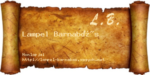 Lampel Barnabás névjegykártya